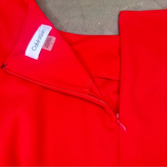 Calvin Klein Ruby Bell Sleeve Sheath Dress Sz 4 - Picture 11 of 12